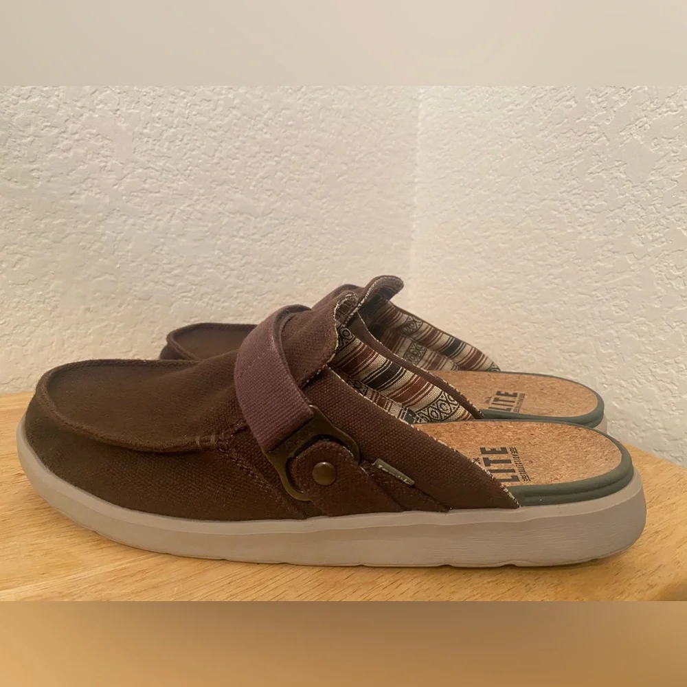 Sanuk Happy Hour Lite Men's Chocolate Brown Slip-On Loafers